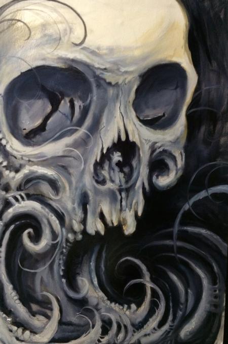 Tattoos - skull hook - 94728