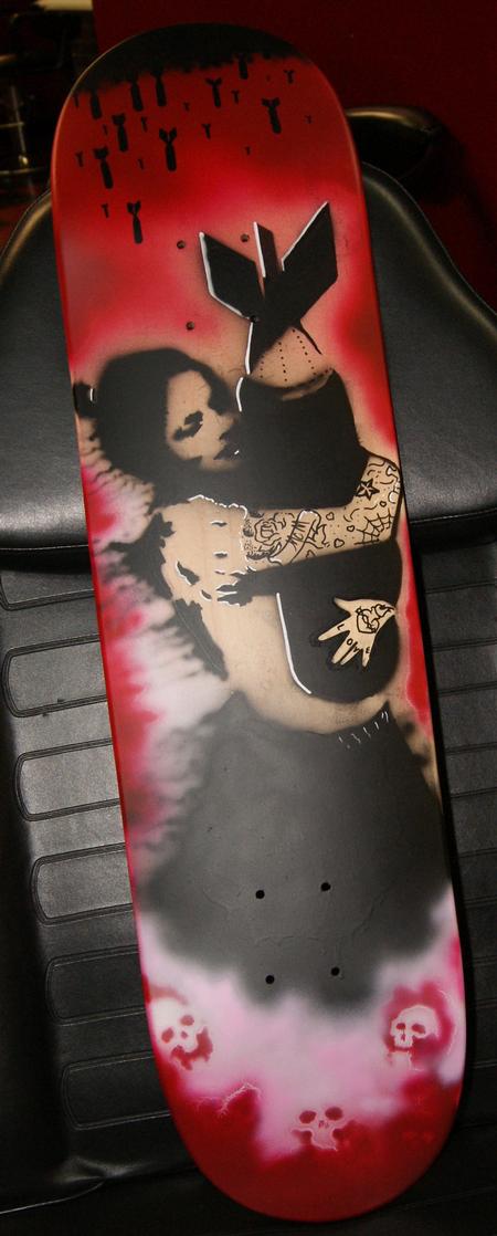 Hal Sawyer - Banksy inspired skate deck