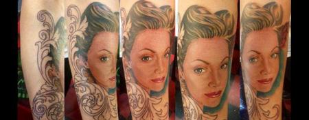 Hal Sawyer - Custom pin-up sleeve in progress