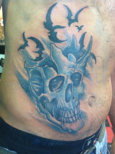 Tattoos - Pete Ballesty - Bats in the head!