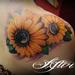 Tattoos - sunflowers cover up - 70630