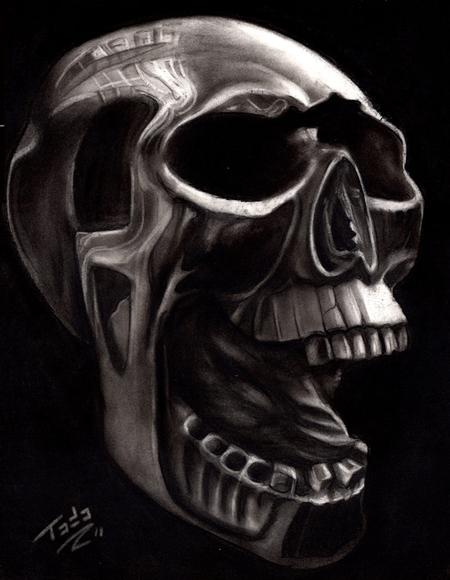 Original Art Original Art Drawings Skull Study