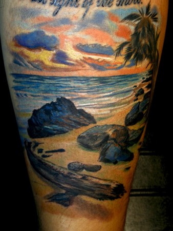 Looking for unique  Tattoos? Beach scene