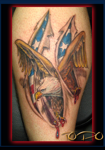 eagles tattoos. Ripping Eagle Tattoo