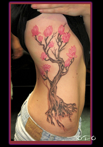 Tattoos Tattoos Flower Lily Tree on Hip
