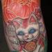 Kitty Lotus and Fishy Tattoo Design Thumbnail
