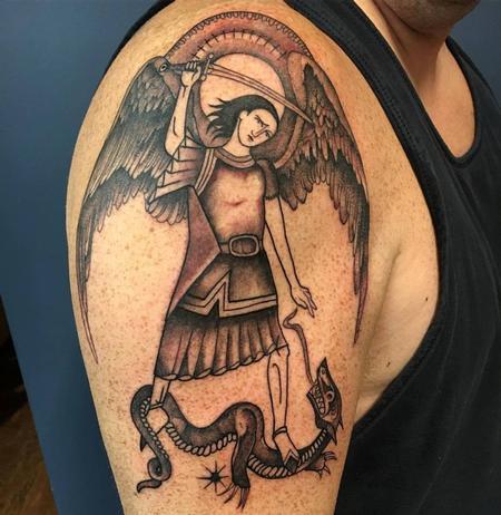 Tattoos - Saint Michael Tattoo - 129036