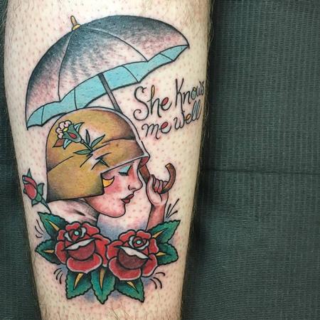 Tattoos - Girl with Umbrella  - 129039