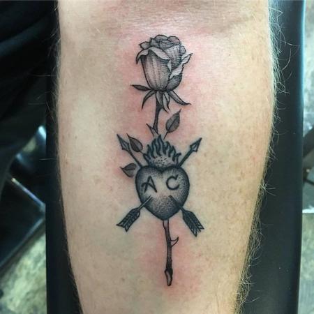 Tattoos - Rose and Heart Tattoo - 129041
