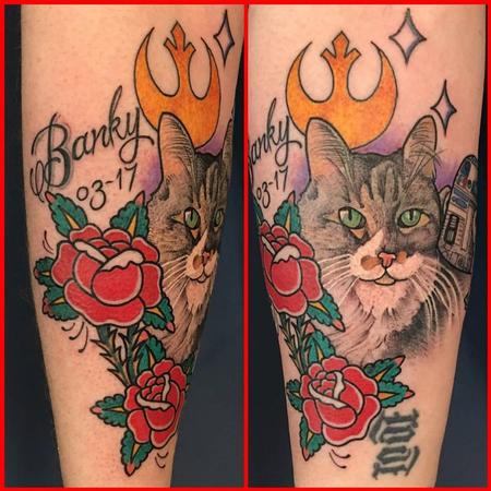Tattoos - Traditional Cat Portrait - 129054