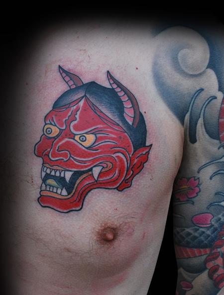 Adam Lauricella - Traditional Red Hanya Tattoo
