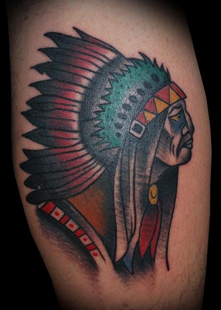 Adam Lauricella - Ben Corday Inspired Indian Chief Tattoo