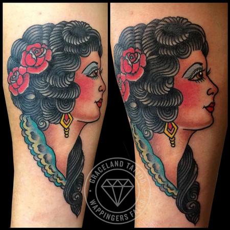 Tattoos - Traditional Cameo Tattoo - 111883