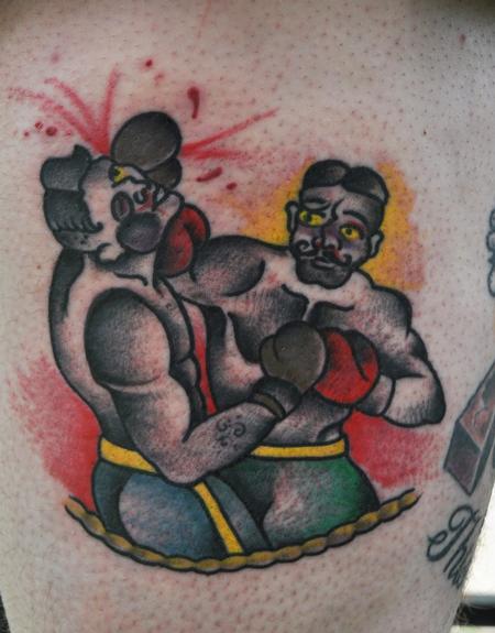 Adam Lauricella - Traditional Boxing Match Tattoo