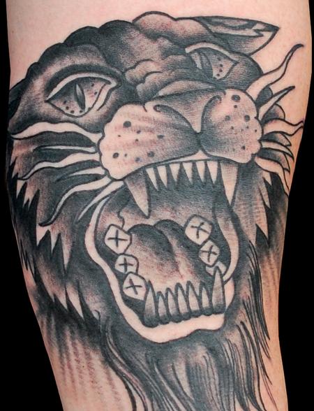 Adam Lauricella - Traditional Wildcat Tattoo