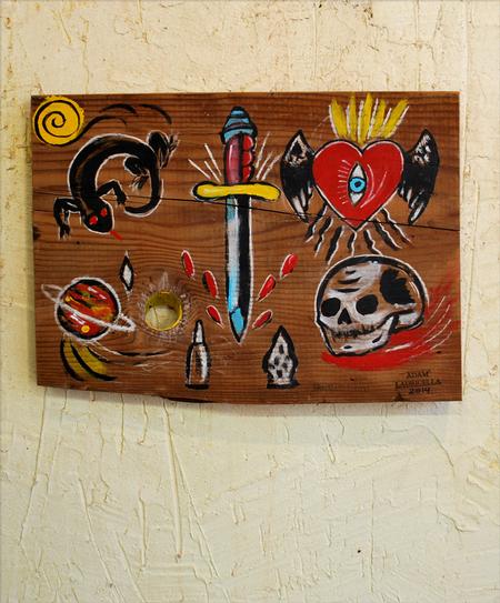 Tattoos - Flash on Wood 1 - 86543