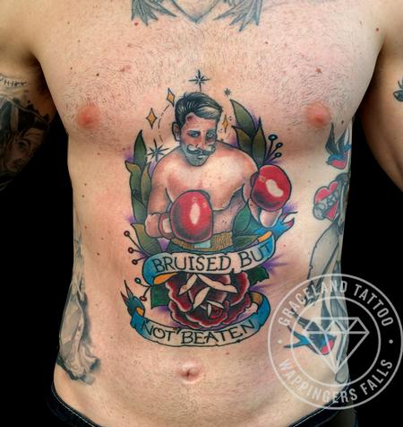 Tattoos - Traditional Fighter Tattoo - 104594