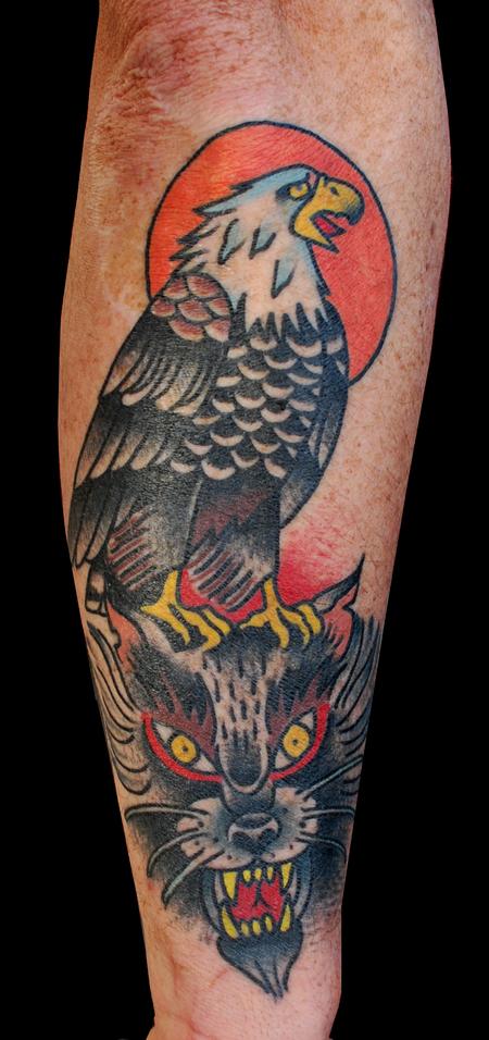 Adam Lauricella - Folk Wolf and Eagle Totem