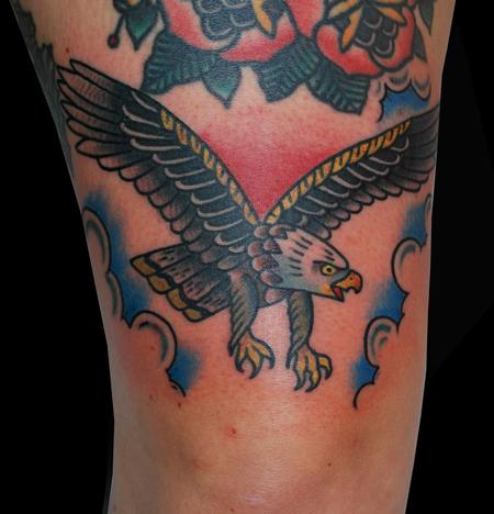 Adam Lauricella - Traditional Folk Eagle Tattoo