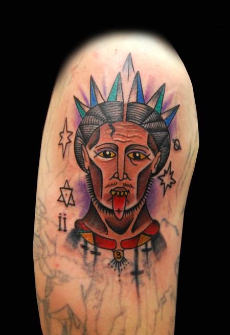 Tattoos - Folk Jesus Tattoo - 96263