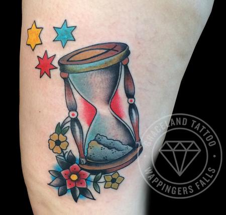 Tattoos - Traditional Hour Glass Tattoo - 103994