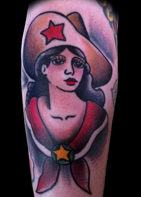 Tattoos - Owen Jensen Cowgirl Tattoo - 56572