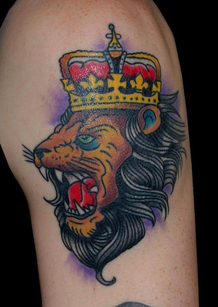 Tattoos - Traditional Lion Tattoo - 89329