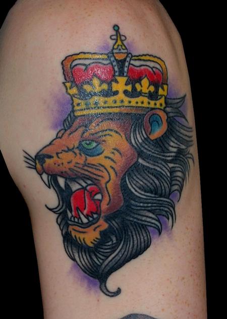 Adam Lauricella - Traditional Lion Tattoo