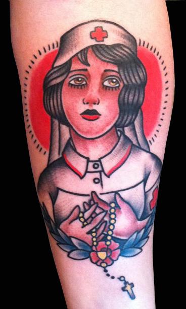 Adam Lauricella - Traditional Nurse Tattoo