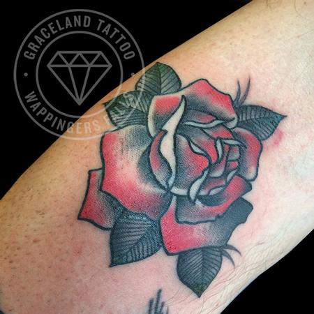 Tattoos - Traditional Rose Tattoo - 108422