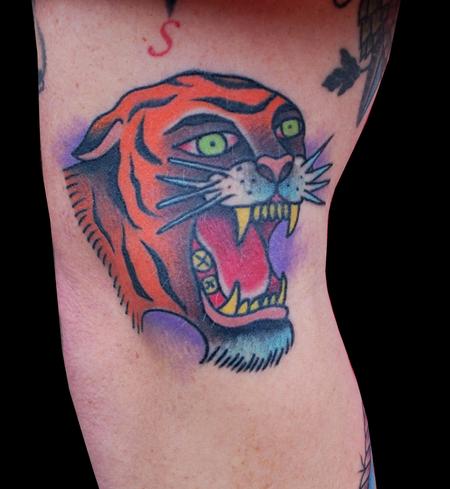 Adam Lauricella - Traditional Tiger Tattoo