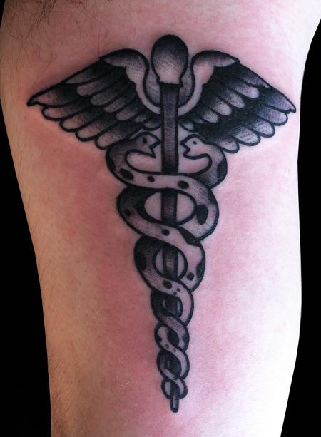 Adam Lauricella - Caduceus Tattoo