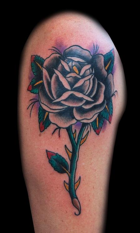 Tattoos - Black Rose Tattoo - 96261