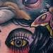 Traditional Lady with Raccoon Skin Head Dress- Collaboration with Kelly Doty Tattoo Design Thumbnail