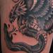 Tattoos - Traditional Eagle and Snake Battle Tattoo - 63891