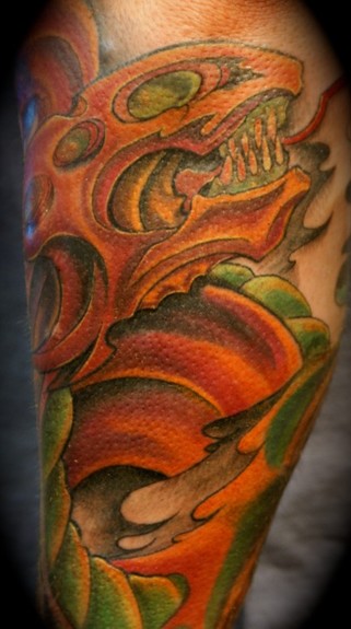 Tattoos - Bio-Organic tattoos - Biomech Snake
