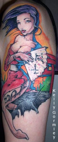 Tattoos - Pin Up tattoos - Asian Pinup