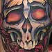 Tattoos - Skull with a Rose in its mouth - 27958