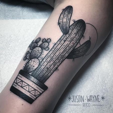 Tattoos - blackwork cactus - 129982