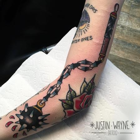 Tattoos - traditional flail tattoo - 128901