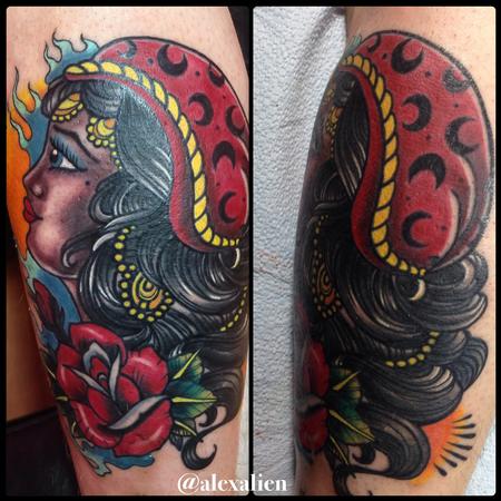 Studio 28 Tattoos : Tattoos : New School : OLD-NEW SCHOOL GIPSY
