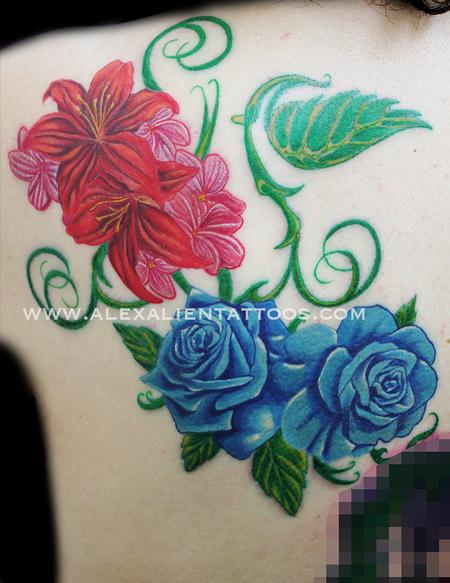 Studio 28 Tattoos : Tattoos : Flower Rose : BLUE ROSES Studio 28 Tattoos : Tattoos : Flower Rose : BLUE ROSES