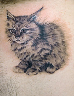 Tattoos - Kitty Cat Tattoo - 25810