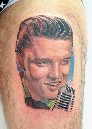 Tattoos - Young Elvis Tattoo - 38592