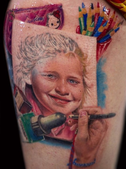 Tattoos - Child Portrait Tattoo - 50612