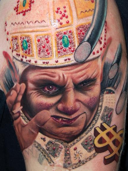 Tattoos - Pope Tattoo - 54259