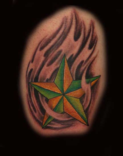 Color tattoos Tattoos nautical star
