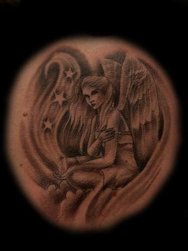Tattoos - Anthony Lawton - angel and stars