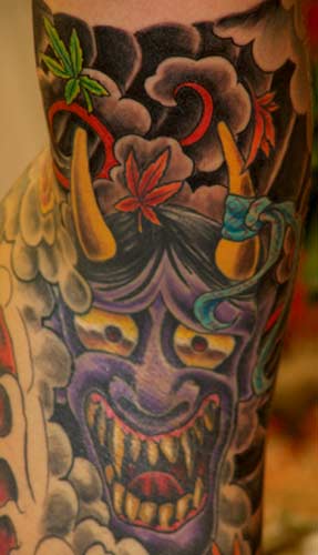japanese mask tattoos. Tattoos japanese mask