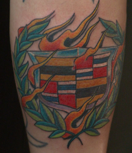 cadillac tattoo. Traditional American tattoos